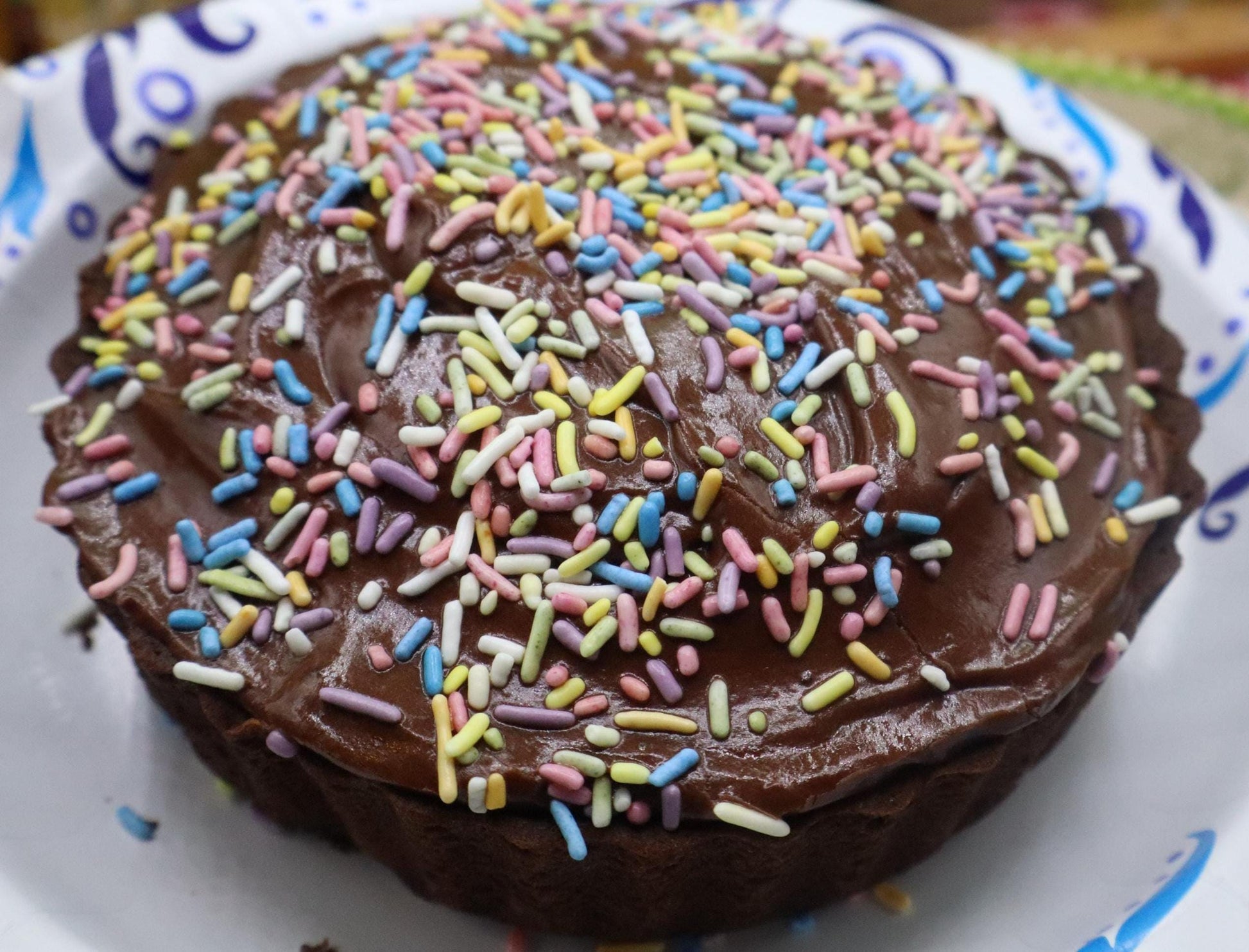 Birthday Cake, Sugar Free, Individual 7 inch, Gluten Free, Dairy Free, Vegan, Nut Free, Soy Free, Vanilla, or Chocolate, Natural Sprinkles