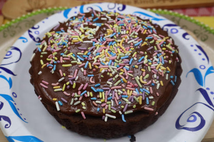 Birthday Cake, Sugar Free, Individual 7 inch, Gluten Free, Dairy Free, Vegan, Nut Free, Soy Free, Vanilla, or Chocolate, Natural Sprinkles