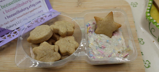 Dunk a Roo's, Gluten Free, Dairy Free, Sugar Cookie & Frosting, Vegan, Egg free, Natural Sprinkles, Birthday Cake, Back to School Snacks