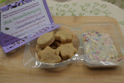 Gluten Free, Dunk a Roo's, Dairy Free Cookie & Frosting, Vegan, Egg free, Nut Free, Natural Sprinkles, Birthday Cake, Back to School Snacks