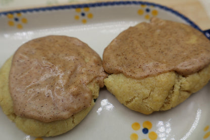 Gluten Free Pumpkin Spice Iced Butter Sugar Cookies, Dairy Free, Vegan, Peanut Free, Allergy friendly, Fall Snacks, Holiday Gift, Halloween