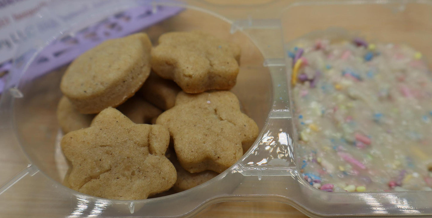 Dunk a Roo's, Gluten Free, Dairy Free, Sugar Cookie & Frosting, Vegan, Egg free, Natural Sprinkles, Birthday Cake, Back to School Snacks