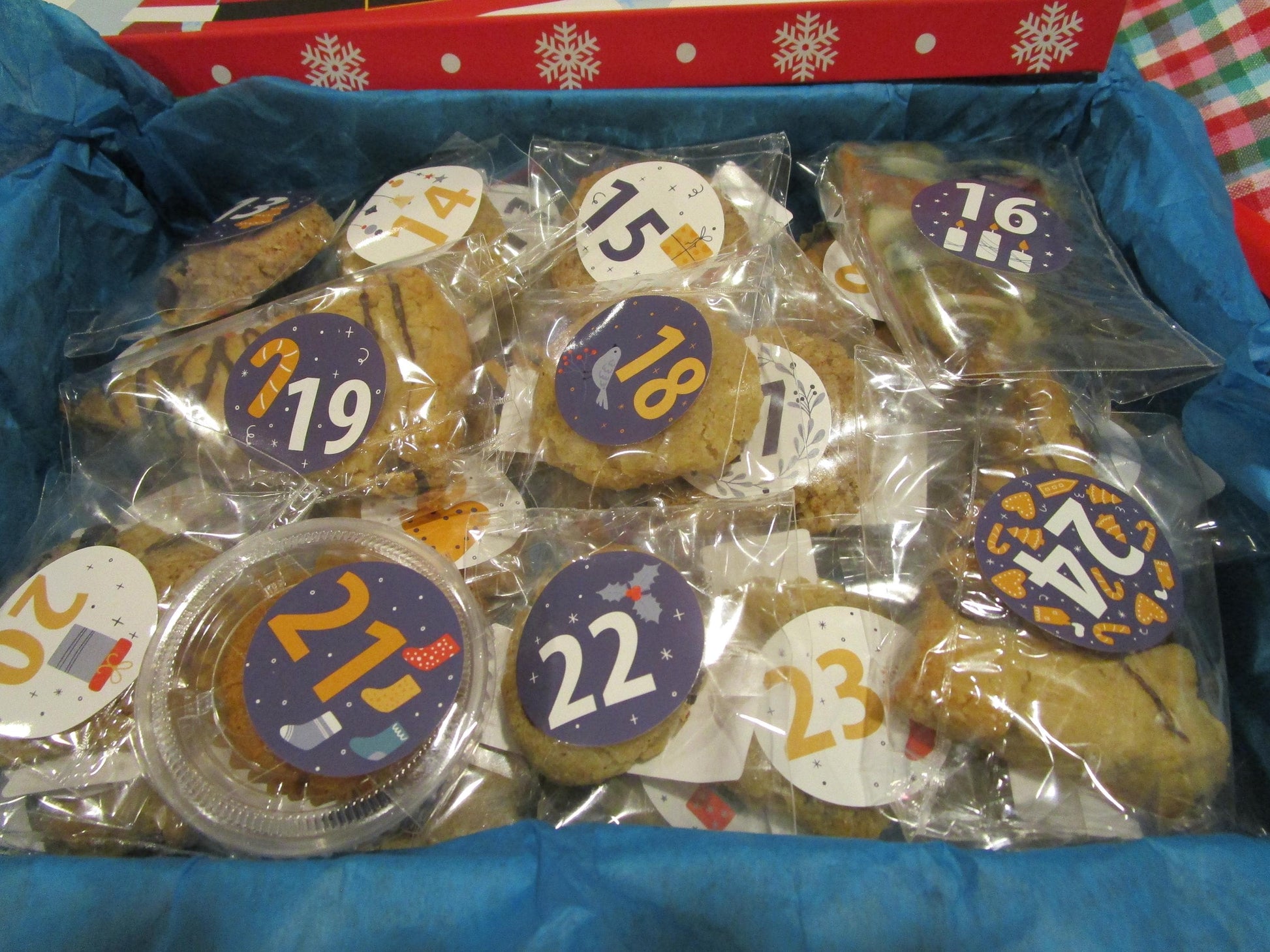 High Protein Cookie Advent Calendars, Gluten Free, Dairy Free, Nut Free, 24 Days to Christmas Countdown, Vegan Collagen, Fitness Gifts,