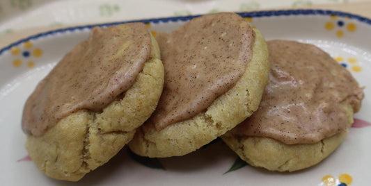 Gluten Free Pumpkin Spice Iced Butter Sugar Cookies, Dairy Free, Vegan, Peanut Free, Allergy friendly, Fall Snacks, Holiday Gift, Halloween