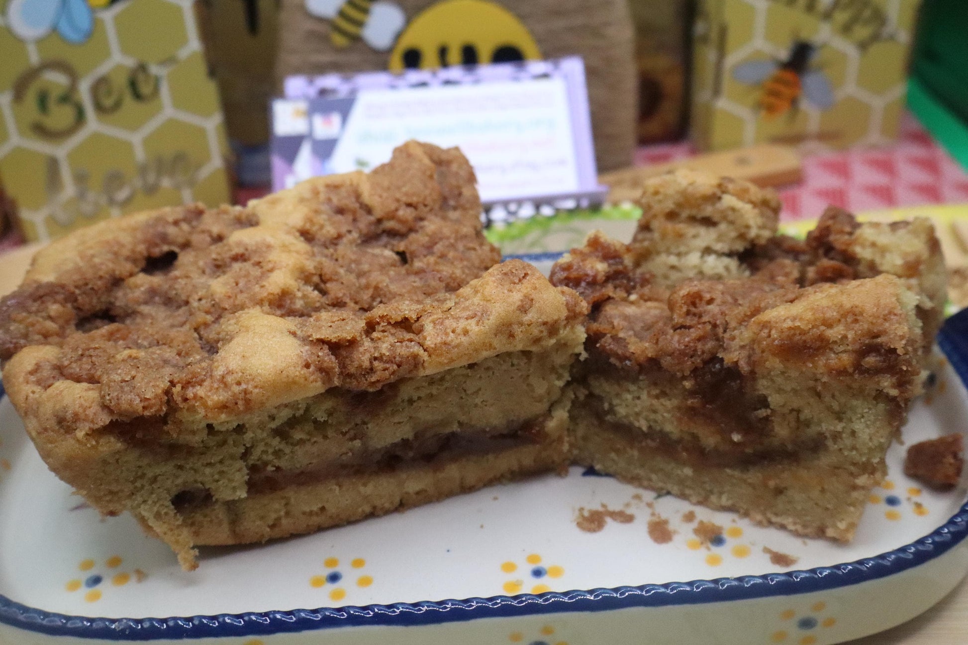 Sourdough Coffee Crumb Cake, Gluten Free, Dairy Free, Egg Free, Vegan, Nut Free, Birthday Gift, Cinnamon Swirl, Yeast Free, Holiday Dessert