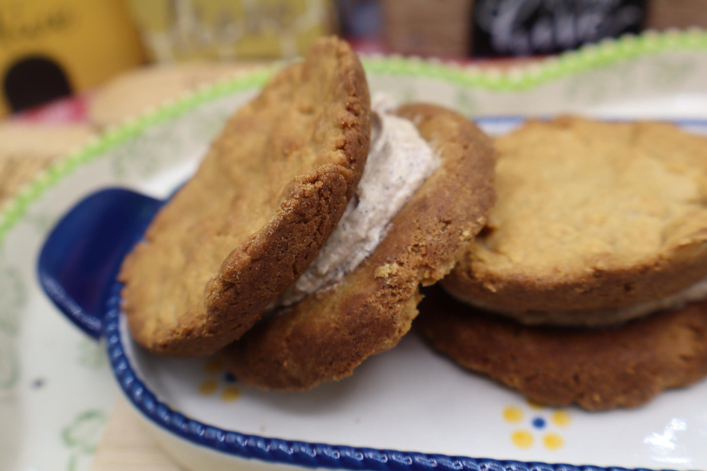 High Protein Cookie Sandwich, Fall Flavors, Gluten Free, Sugar Free, Dairy Free, Egg Free, Pumpkin Spice, Apple Spice, Gingerbread, Fitness