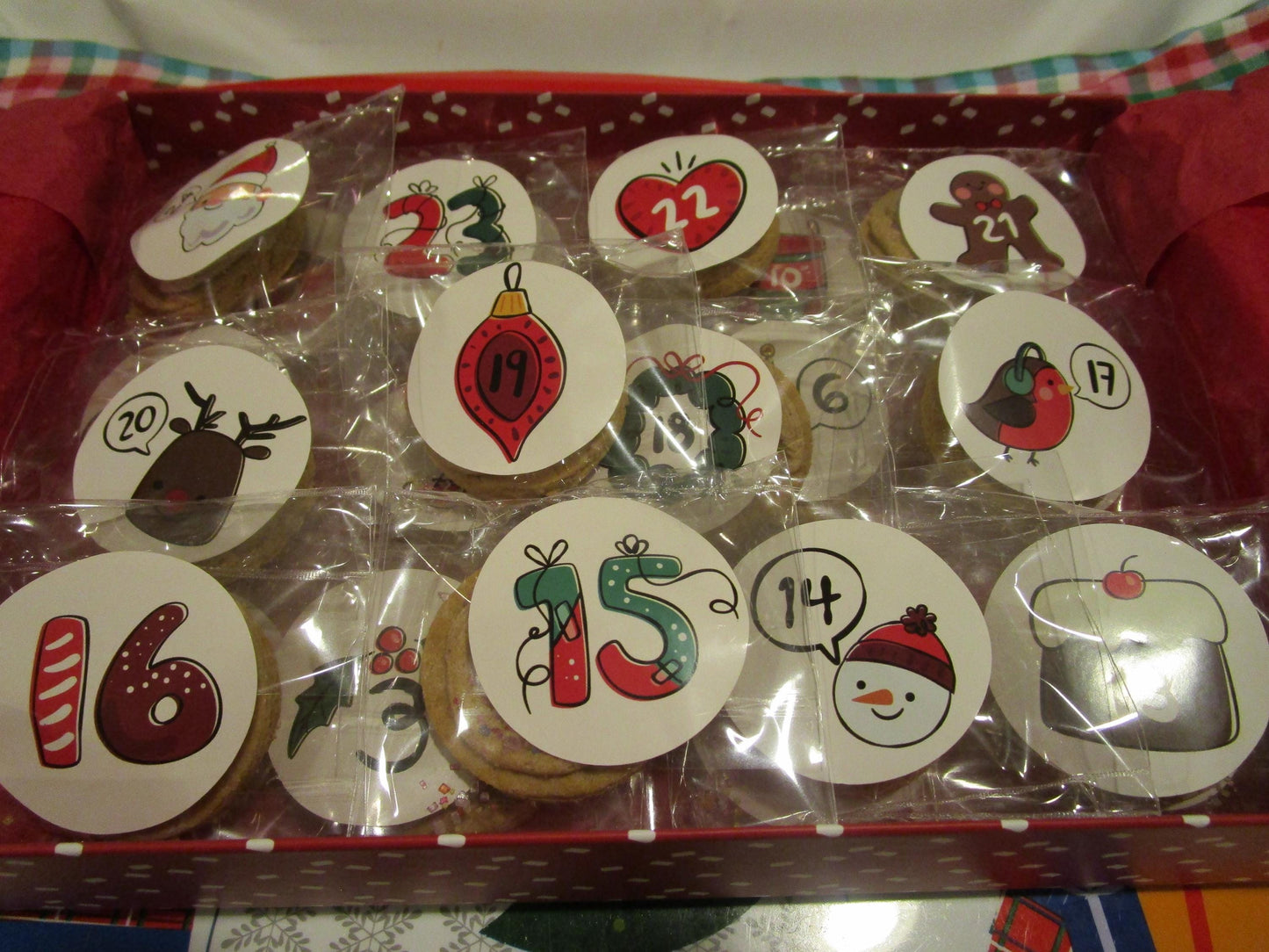 High Protein Cookie Advent Calendars, Gluten Free, Dairy Free, Nut Free, 24 Days to Christmas Countdown, Vegan Collagen, Fitness Gifts,