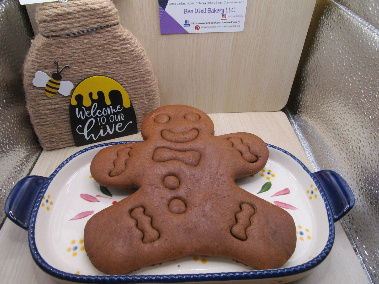 JUMBO Gluten Free Gingerbread Cookie or Kit, Dairy Free, Vegan, allergy friendly treat, holiday gift, peanut free snack, Kids party crafts