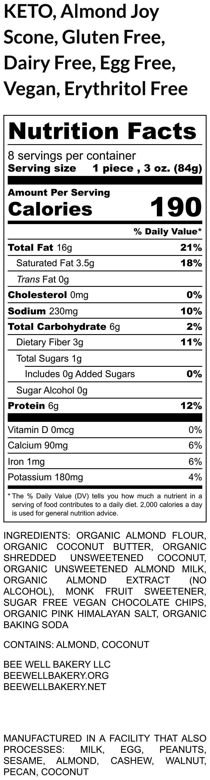 Keto, Vegan, 7 Layer Magic Bar Scones– Sugar Free, Dairy Free, Low Carb, Gluten Free, Grain Free,
