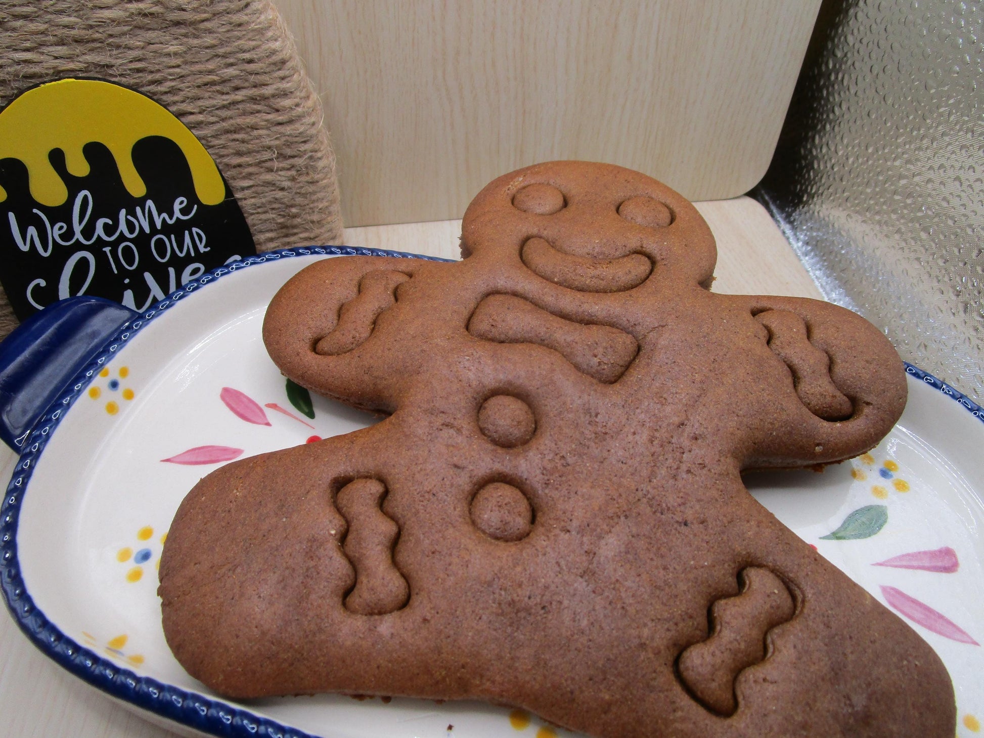 JUMBO Gluten Free Gingerbread Cookie or Kit, Dairy Free, Vegan, allergy friendly treat, holiday gift, peanut free snack, Kids party crafts