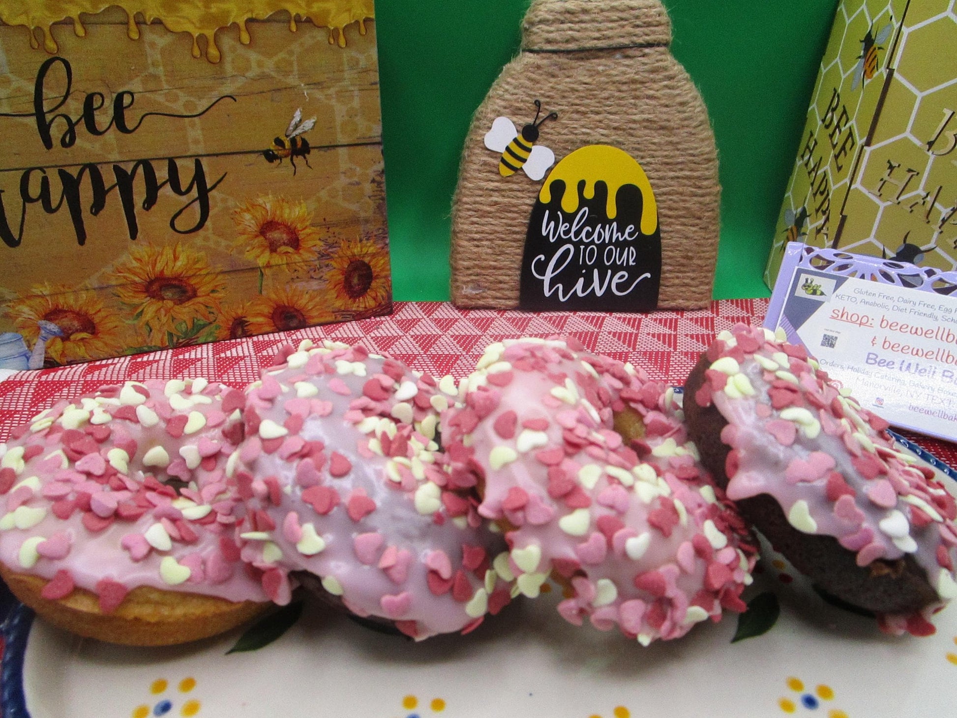 Gluten Free Donuts: Dairy Free, Vegan, Egg Free, Nut Free, School safe Snacks, Natural Sprinkles, Birthday Party Treats, Allergy Friendly