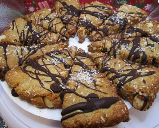Keto Scones, Chocolate Peanut Butter, Gluten Free, Grain Free, Sugar Free, Dairy Free, Low Carb Pastry, Christmas Brunch, Hostess Gift Idea