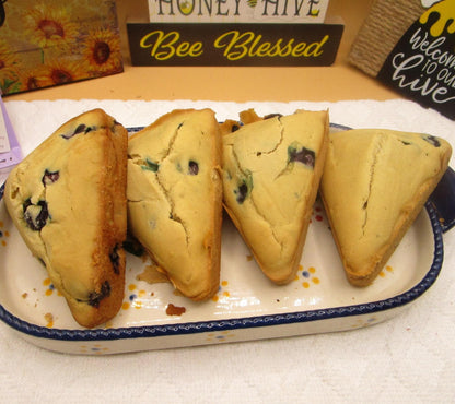 High Protein Scones, Gluten Free, Dairy Free, Sugar Free, Vegan, Nut Free, Blueberry, Anabolic Post Work Out treat, Fitness Snack, Easter