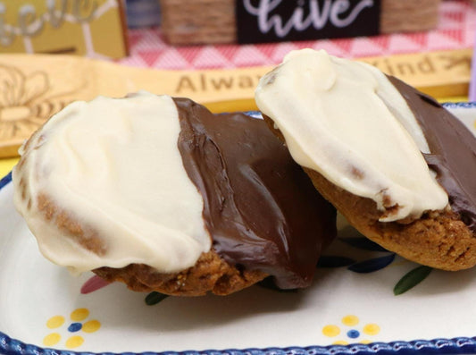 High Protein Black & White Cookies, Sugar Free, Vegan, Gluten Free, Dairy Free, Nut Free, Allergy Friendly Bakery, Fitness Gifts, Low Carb