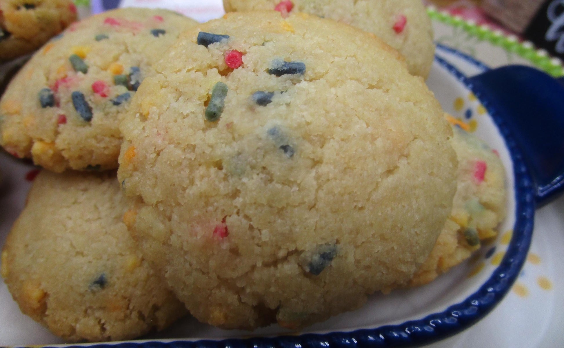 KETO Vanilla Birthday Cake Sugar Cookies, Gluten Free, Grain free, Sugar Free, Vegan, Egg Free, Dairy Free, Low Carb, Gifts, Healthy Snacks