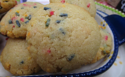 KETO Vanilla Birthday Cake Sugar Cookies, Gluten Free, Grain free, Sugar Free, Vegan, Egg Free, Dairy Free, Low Carb, Gifts, Healthy Snacks