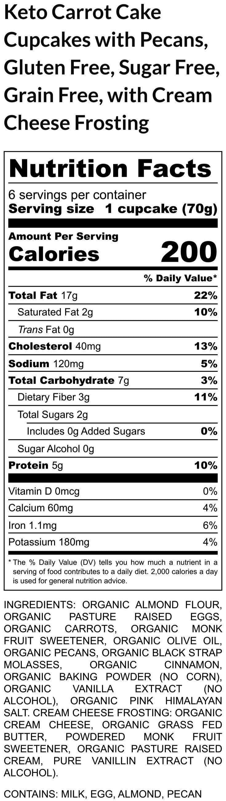 Keto Cupcakes, Carrot Cake, Gluten Free, Sugar Free, Cream Cheese Frosting, Birthday Cake, Low Carb, Clean Keto, Dessert, Fitness, Pecans