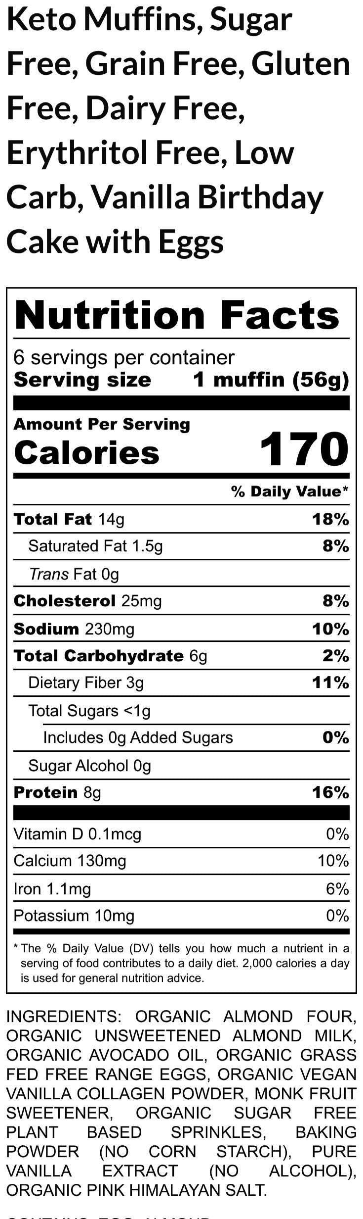 Keto Muffins, Gluten Free, Egg Free, Dairy Free, Blueberry, Chocolate Chip, Vegan, Erythritol Free, Low-Calorie Diet, Sugar Free, Low Carb