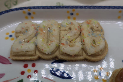 Gluten Free, Sugar Cookies, 2023, Egg Free, Dairy Free, Vegan, Nut Free, School Safe, Happy New Year, Times Square, Celebration, Party Favor