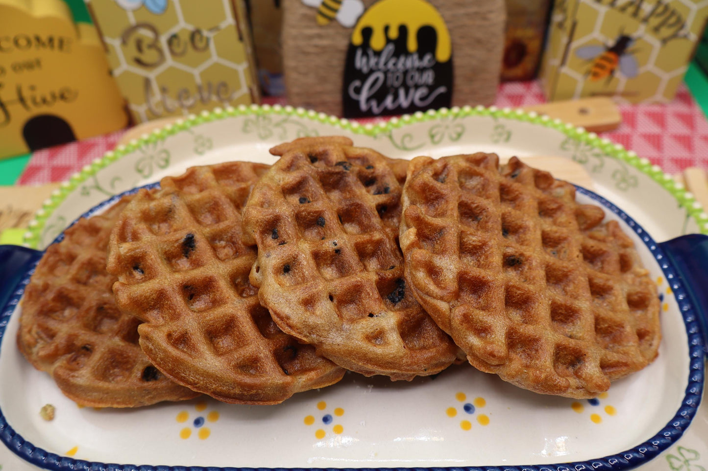 Grain Free Blueberry Waffles, AIP Paleo, Gluten Free, Vegan, Egg Free, Dairy Free, Ready to go, No added Sugar, Mother's Day Breakfast, Gift
