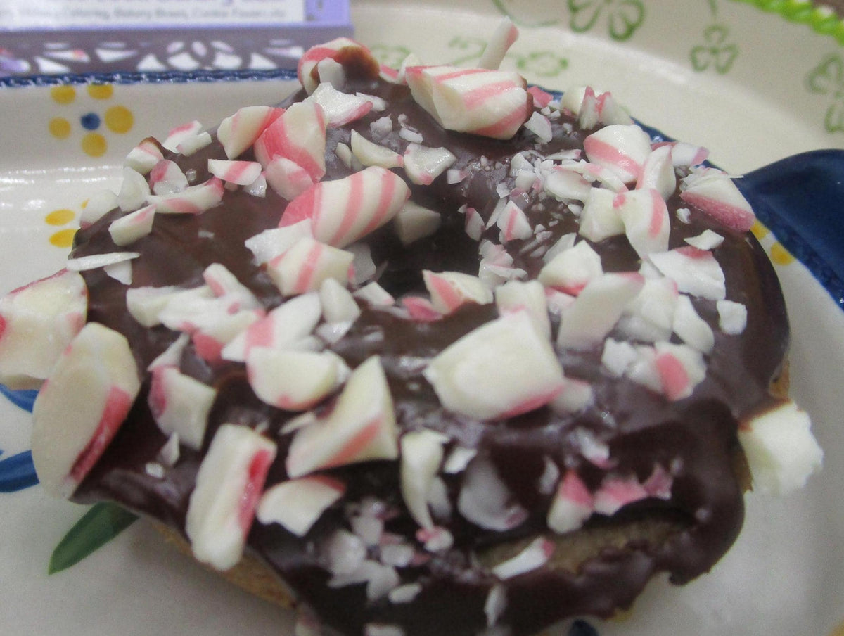 Gluten Free Donuts, Candy Cane, Dairy Free, Vegan, Egg Free, Nut Free, School safe Snacks, Christmas Party Treats, Allergy Friendly Gifts