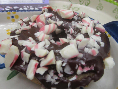 Gluten Free Donuts, Candy Cane, Dairy Free, Vegan, Egg Free, Nut Free, School safe Snacks, Christmas Party Treats, Allergy Friendly Gifts