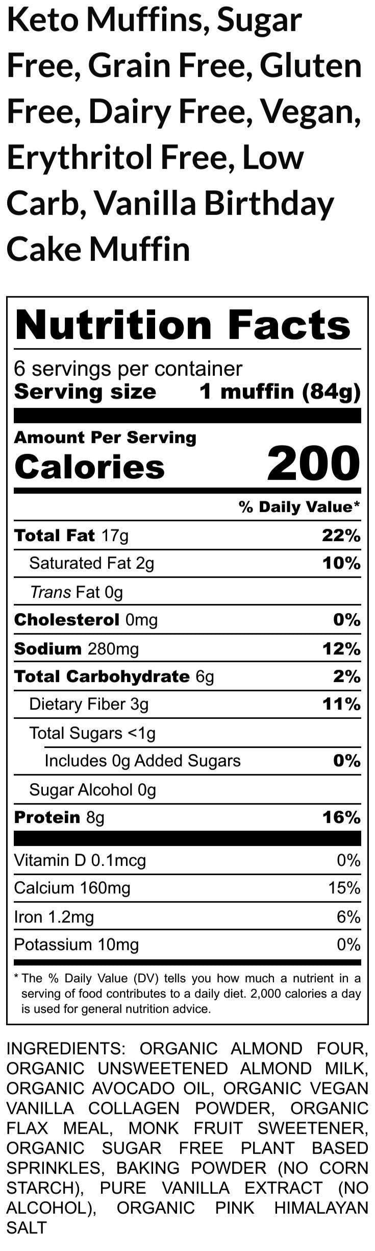 Keto Muffins, Gluten Free, Egg Free, Dairy Free, Blueberry, Chocolate Chip, Vegan, Erythritol Free, Low-Calorie Diet, Sugar Free, Low Carb