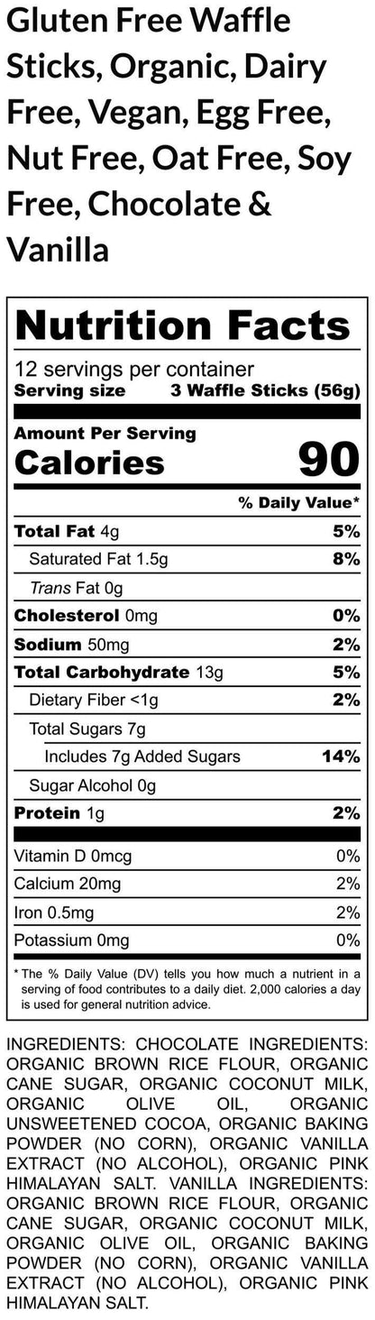 Gluten Free Donut Waffle Sticks, Dairy Free, Egg Free, Vanilla, Chocolate, Vegan, Healthy Breakfast, Valentine's Day Brunch, Kid Friendly