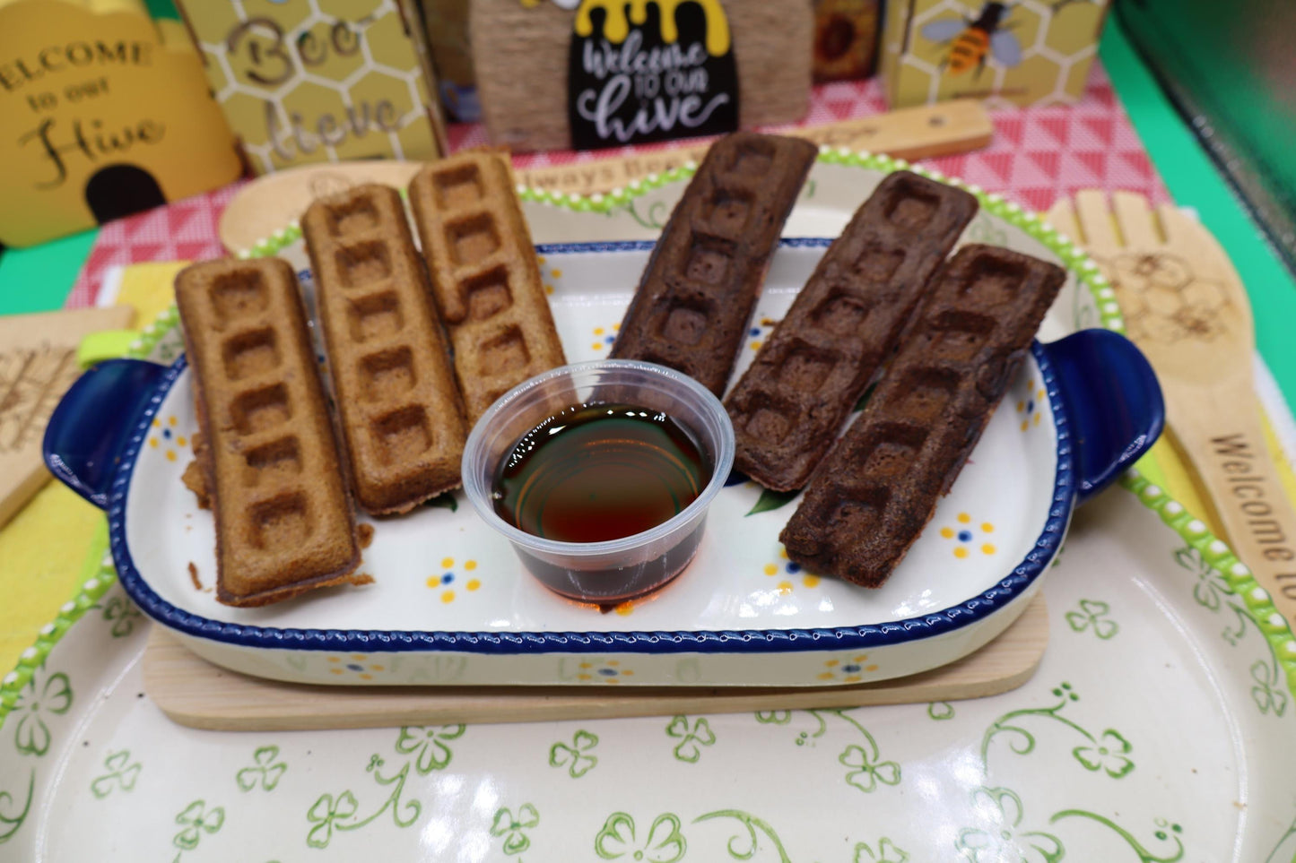 Gluten Free Donut Waffle Sticks, Dairy Free, Egg Free, Vanilla, Chocolate, Vegan, Healthy Breakfast, Valentine's Day Brunch, Kid Friendly