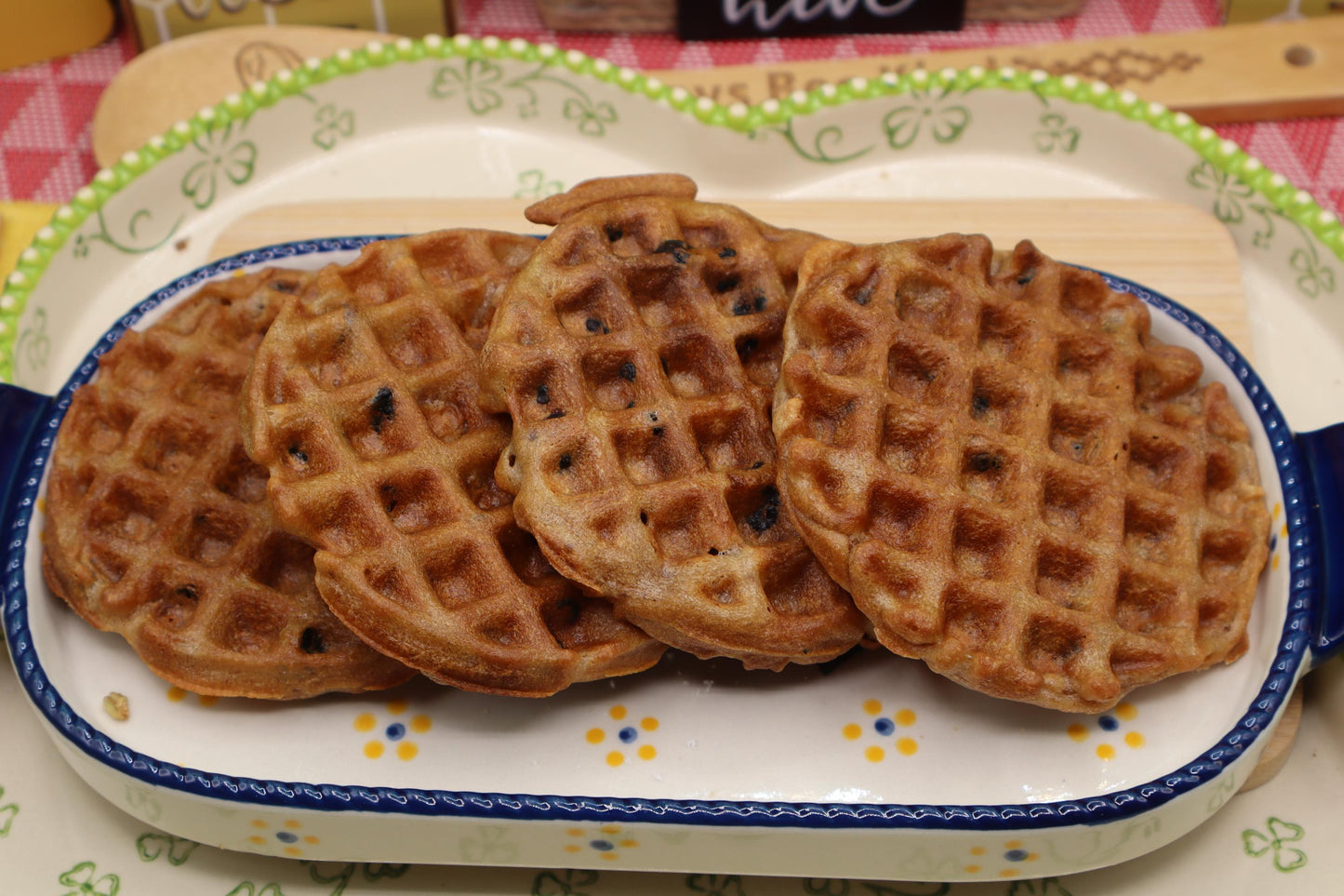 Grain Free Blueberry Waffles, AIP Paleo, Gluten Free, Vegan, Egg Free, Dairy Free, Ready to go, No added Sugar, Mother's Day Breakfast, Gift