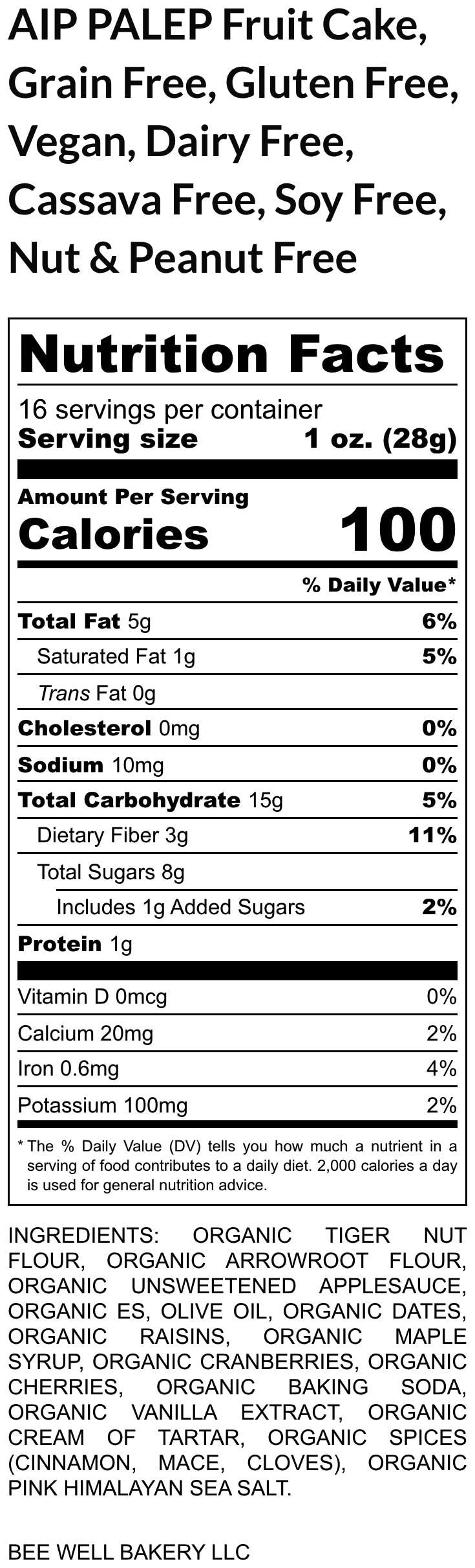 AIP Paleo Fruit Cake, Grain Free, Gluten Free, Cassava Free, Coconut Free, Vegan, Dairy Free, Holiday Bread, Christmas Brunch, New Year Gift