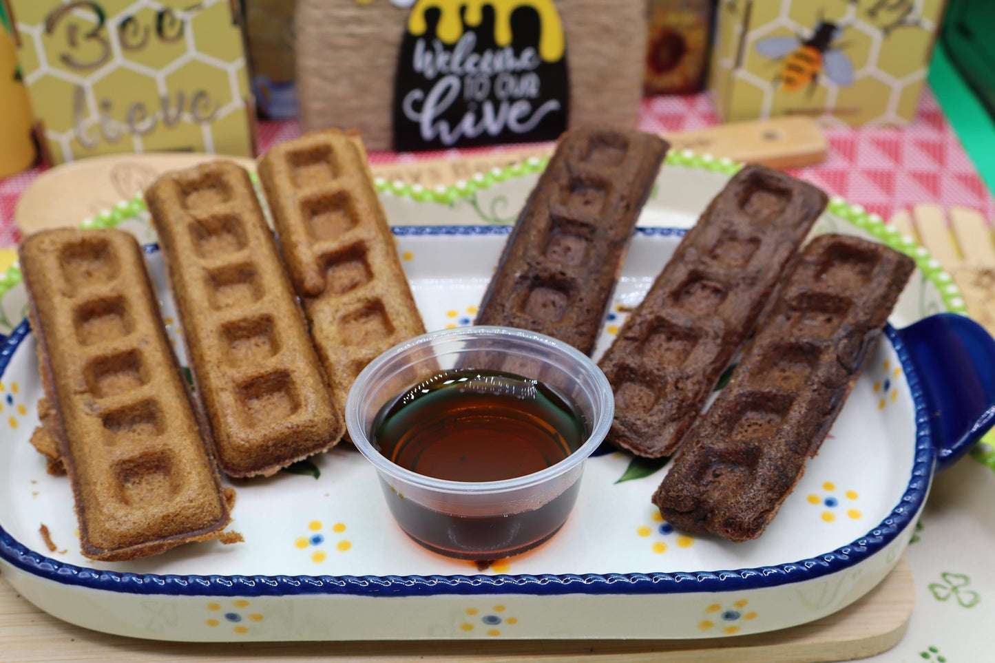 Gluten Free Donut Waffle Sticks, Dairy Free, Egg Free, Vanilla, Chocolate, Vegan, Healthy Breakfast, Valentine's Day Brunch, Kid Friendly