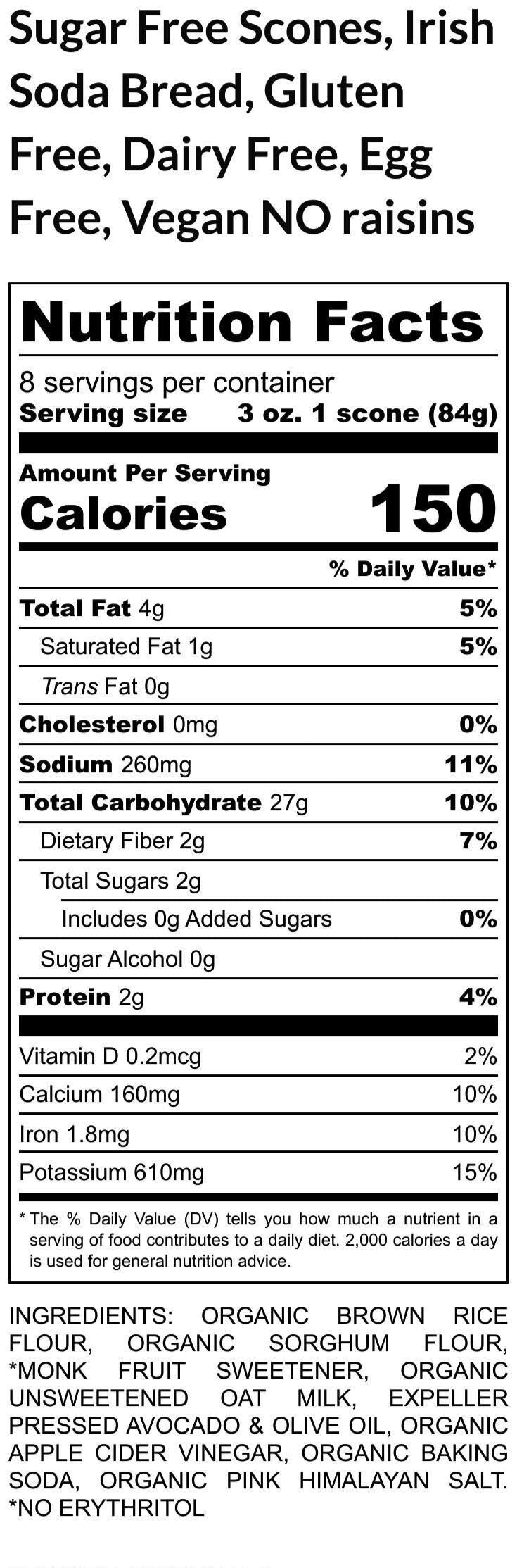 Scones, Irish Soda Bread, Gluten Free, Dairy Free, Egg Free, Vegan, Saint Patrick's Day, Nut Free, Leprechaun, Sugar Free, gift, Brunch