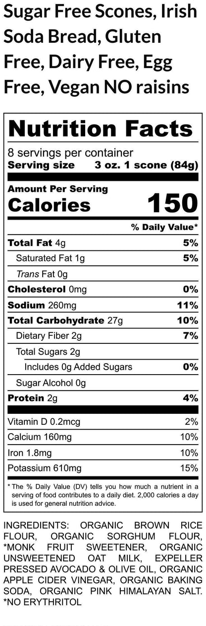 Scones, Irish Soda Bread, Gluten Free, Dairy Free, Egg Free, Vegan, Saint Patrick's Day, Nut Free, Leprechaun, Sugar Free, gift, Brunch