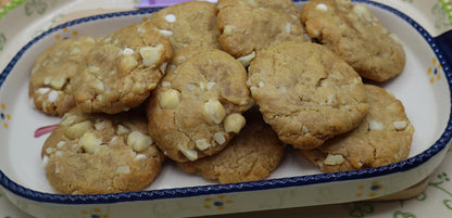 Gluten Free White Chocolate Chip Macadamia Nut Cookies, Dairy Free, Egg Free, Vegan, Birthday Gifts, Low Sugar snacks, Back to School treat