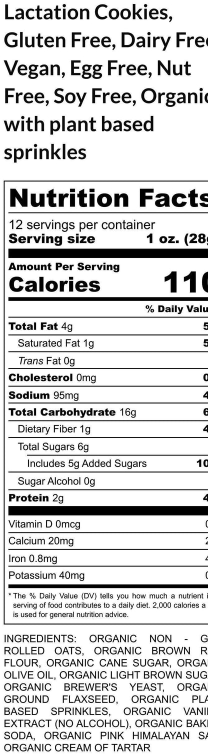 Lactation Cookies, Gluten Free, Vegan, Dairy Free, Egg Free, No refined sugar, Breastfeeding, Brewer's Yeast, Mom Gift, Breast Milk, Flax