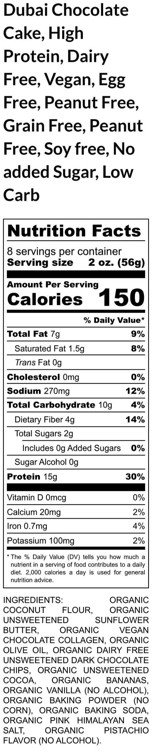 High Protein Dubai Chocolate Cake, Dairy Free, Vegan, Egg Free, Peanut Free, Grain Free, Low Sugar, Low Carb, Easter Desserts, Fitness Gifts
