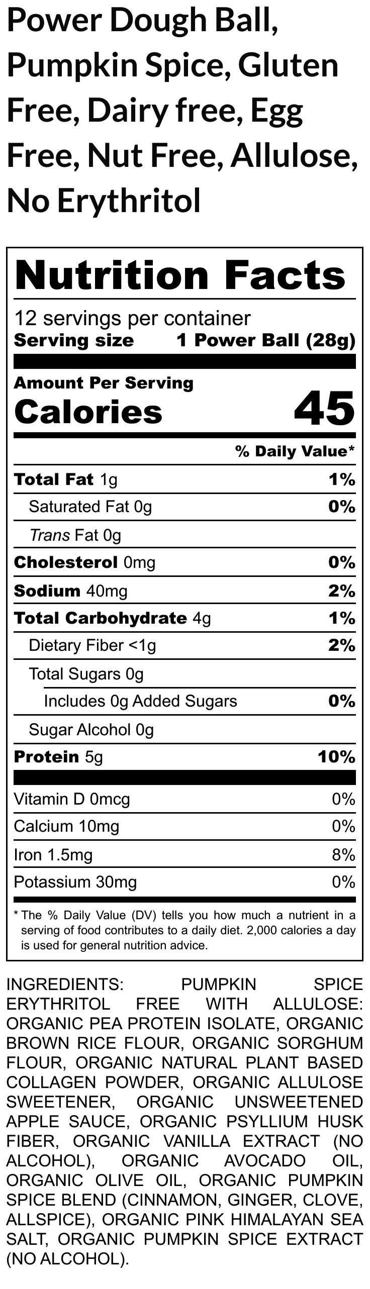 Gluten Free High Protein Power Dough Balls, Dairy Free, Vegan, Pea Protein, Nut Free, Low Carb snacks, Low Calorie, Sugar Free, Clean Eating