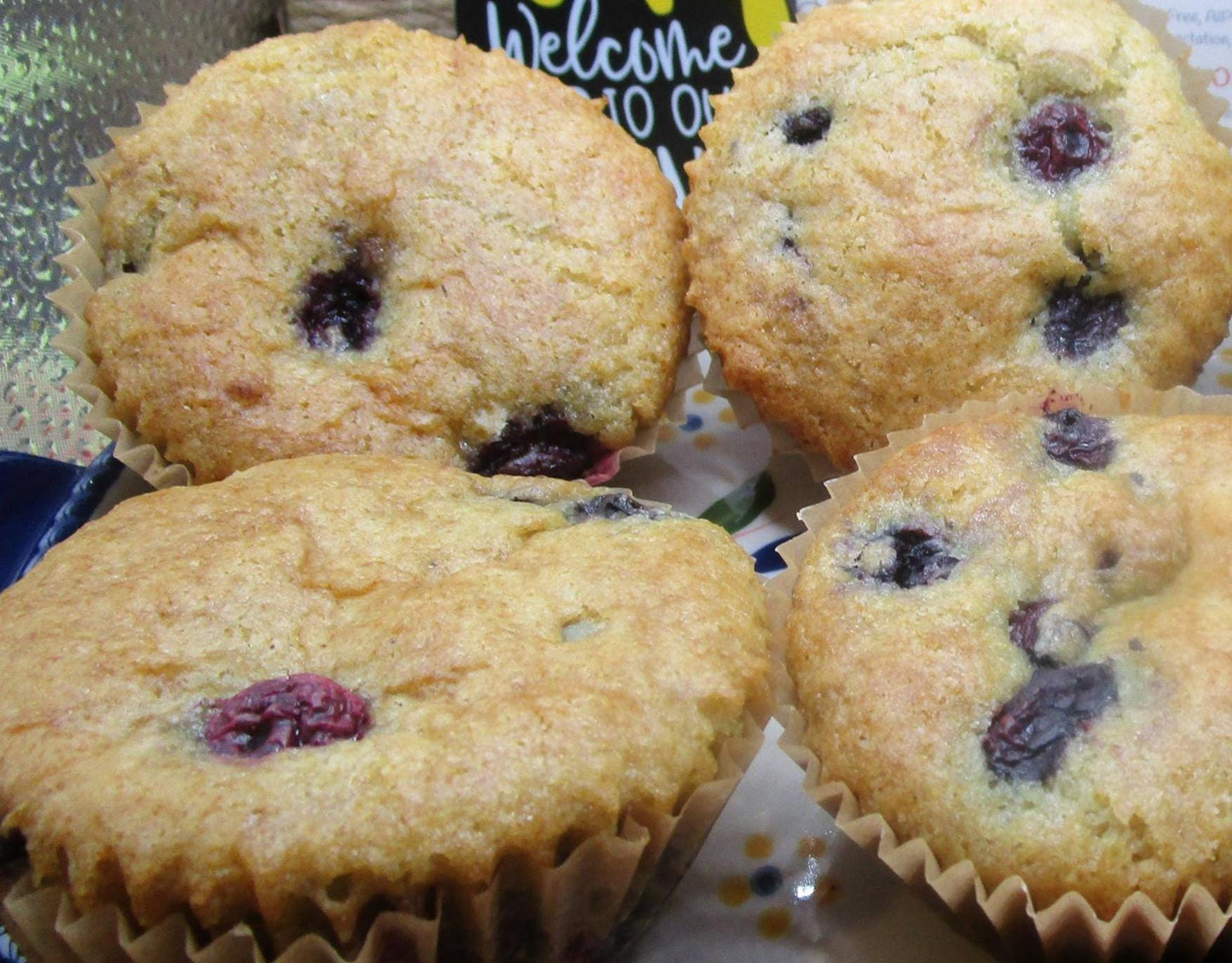 Gluten Free Muffins, Dairy Free, Egg Free, Vegan, Nut Free, Soy Free, Peanut Free, Reduced Fat, Low Sugar, Valentine's Day, Birthday Gifts