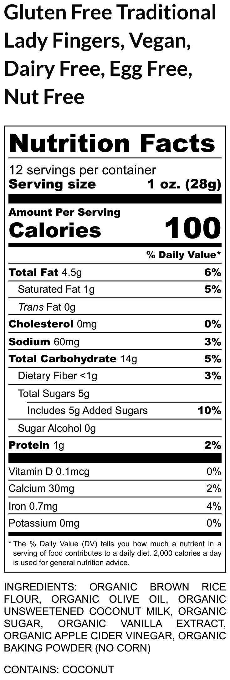 Gluten Free Lady Finger, Dairy Free, Egg Free, Vegan, Pastry, Biscuit, Tiramisu, Italian Dessert, Oat Free, Sugar Free, Valentine Day Gifts