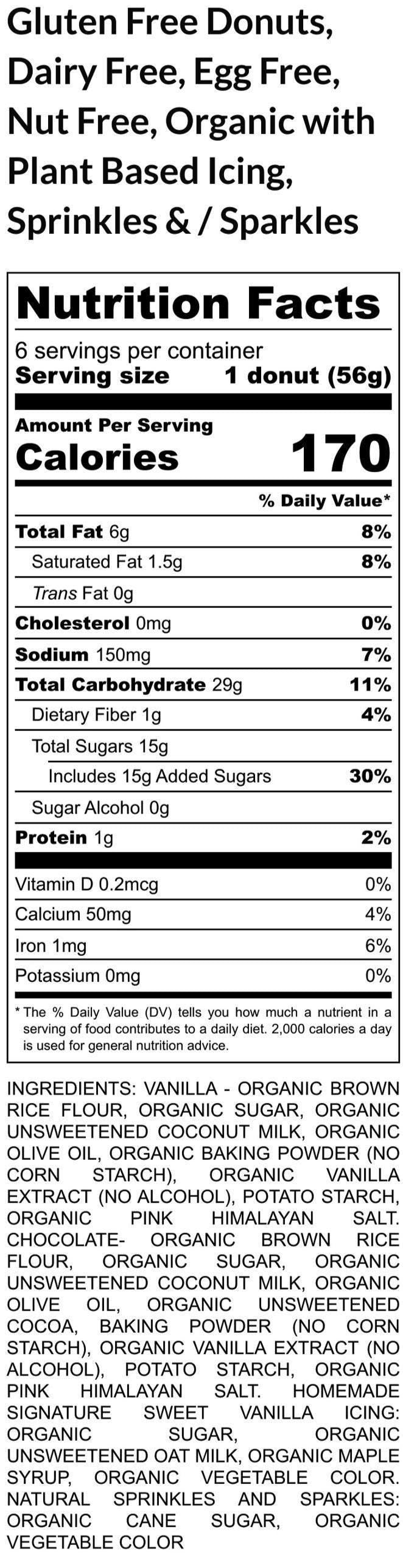 Donuts, Gluten Free, Dairy Free, Egg Free, Bakery Size, Vegan, Hearts, Vanilla, Chocolate, Wedding, Anniversary Gift, Love, No Refined Sugar