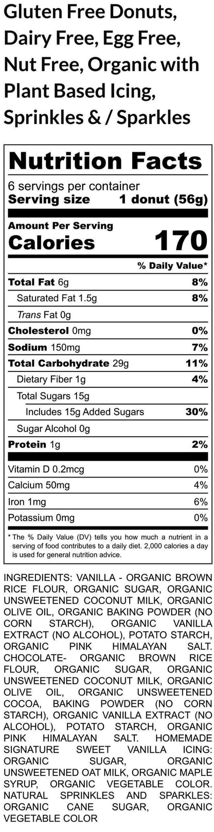 Donuts, Gluten Free, Dairy Free, Egg Free, Bakery Size, Vegan, Hearts, Vanilla, Chocolate, Wedding, Anniversary Gift, Love, No Refined Sugar