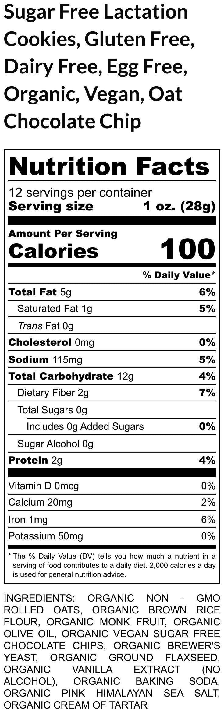Gluten Free Lactation Cookies with Flax Brewer's Yeast, Dairy Free, Vegan, Breastfeeding, Valentine's Day Gift, High Protein, Sugar Free