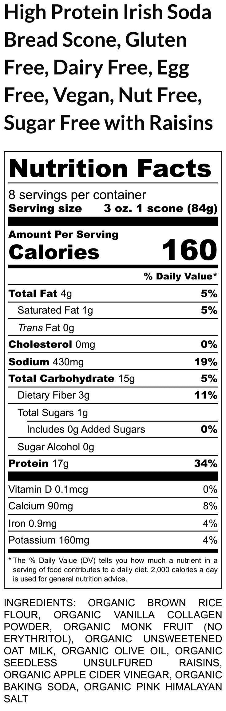 Scones, Irish Soda Bread, Gluten Free, Dairy Free, Egg Free, Vegan, Saint Patrick's Day, Nut Free, Leprechaun, Sugar Free, gift, Brunch