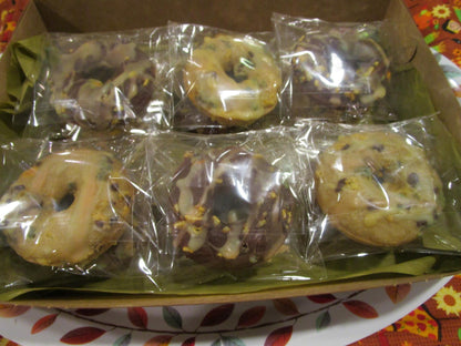 Gluten Free Donuts, Dairy Free, Vegan, Nut Free, Vanilla Chocolate, Birthday treat, Natural Colors, Unicorn Party, Valentine's Day Gifts