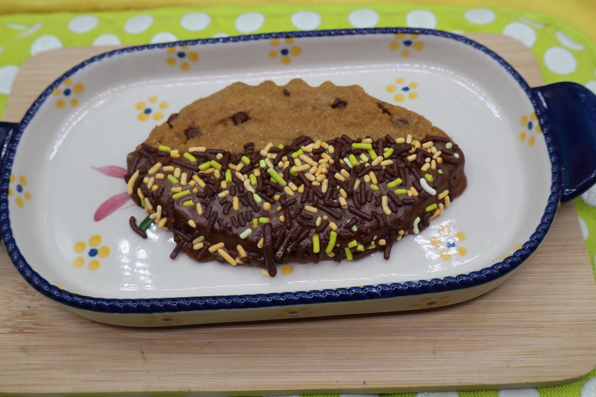 Football Gluten Free Chocolate Chip Cookie, Dairy Free, Vegan, Party Favor, gameday snacks, NFL, natural sprinkles, school safe, Superbowl