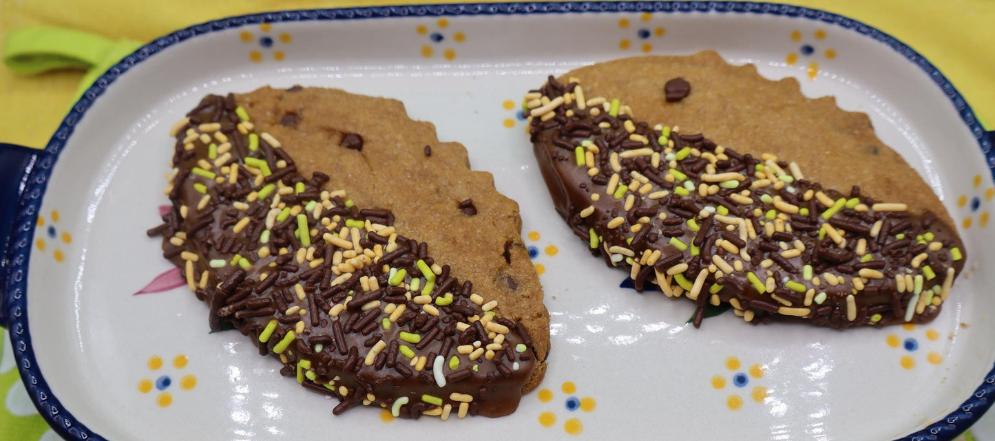 Football Gluten Free Chocolate Chip Cookie, Dairy Free, Vegan, Party Favor, gameday snacks, NFL, natural sprinkles, school safe, Superbowl