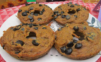 AIP Paleo Banana Donuts, Gluten/Dairy/Nut Free, Vegan Wellness Gift, Autoimmune Protocol, Valentine's Day Breakfast, Low FODMAP, Carob Chips