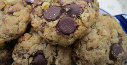 Sugar Free Dark Chocolate Walnut Oat Cookies, Vegan, Dairy Free, Non-GMO ingredients, Birthday Gifts, Low Calorie Snacks, Valentine's Day