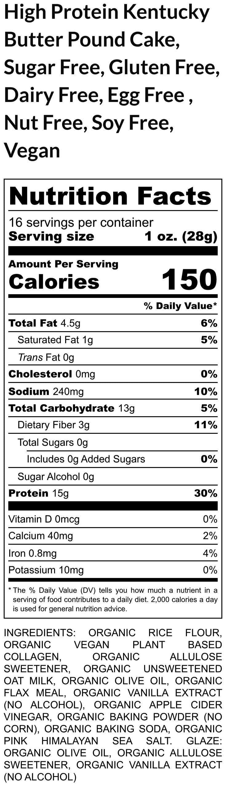 Pound Cake, Gluten Free, Dairy Free, Vegan, Egg Free, No Refined Sugar, Birthday, Brunch, Hostess Gift, Catering, Easter, Spring, Birthday